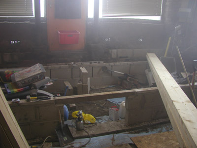 New supporting walls